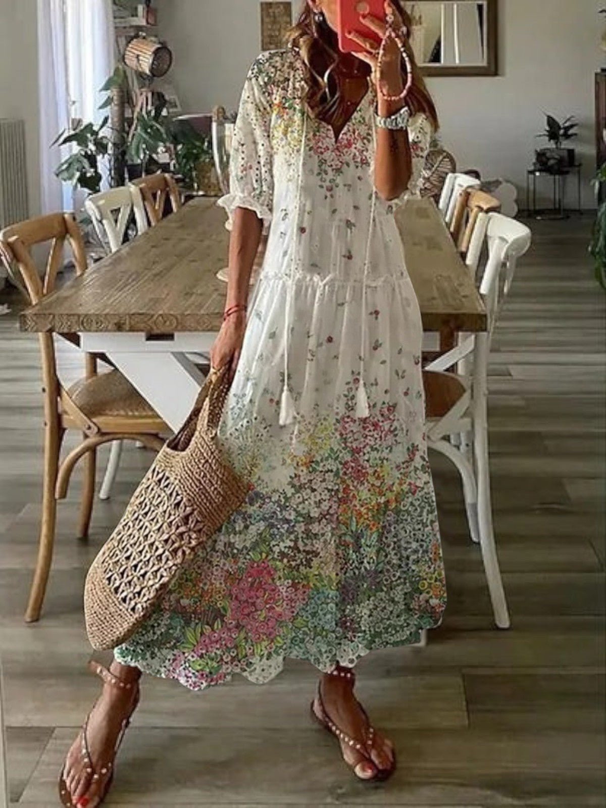 Lorienne Sukienka Boho Maxi – Długa Sukienka Letnia Damska - Pootivo