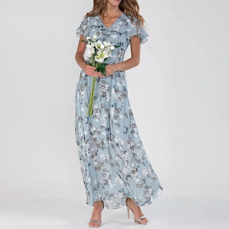Mia | Zwiewna Kwiatowa Sukienka Letnia - Pootivo