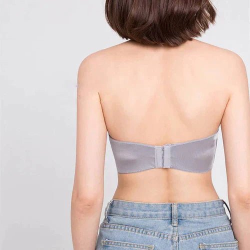 Nuvelia Biustonosz bez Ramiączek Push - Up Damski – Strapless Stanik z Zapięciem z Przodu i Efektem Push - Up - Pootivo