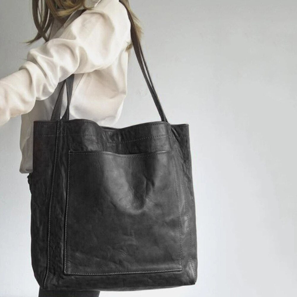 Addison | Klasyczna Skórzana Torba Shopper - Pootivo