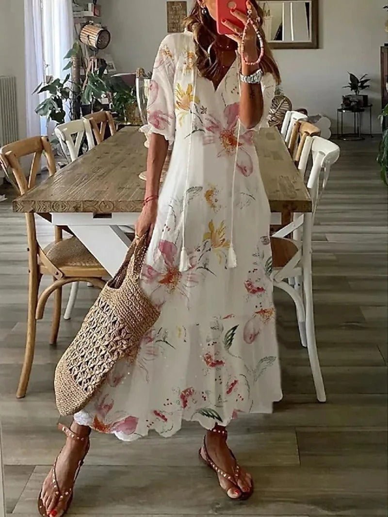 Alessia Letnia Sukienka Maxi Boho Długa Sukienka Damska - Pootivo