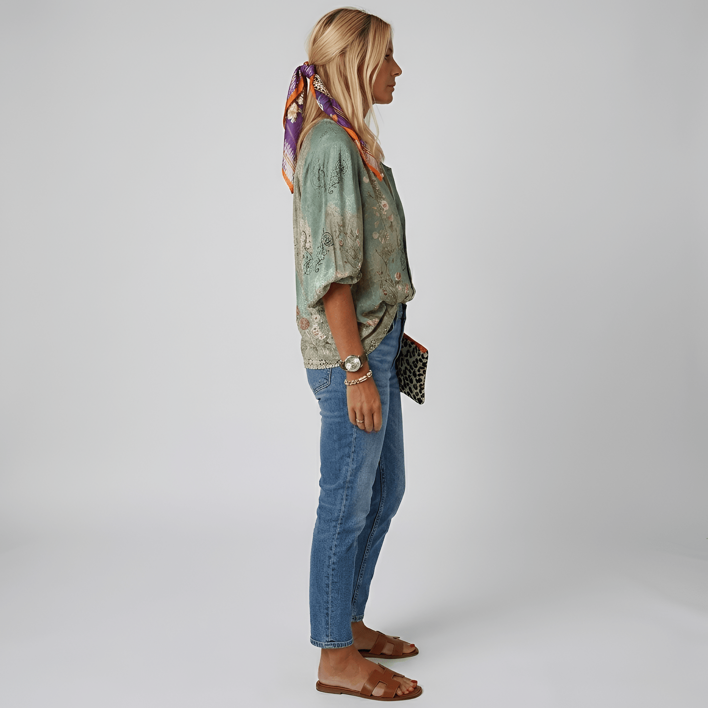 Aurora | Zwiewna Kwiatowa Bluzka Boho Z Guzikami - Pootivo