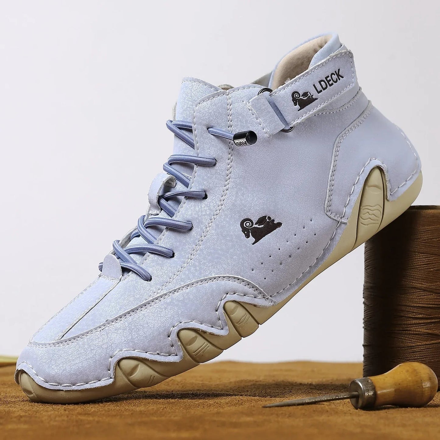 Averno Buty Skórzane Za Kostkę Casual - Trzewiki Sznurowane - Pootivo