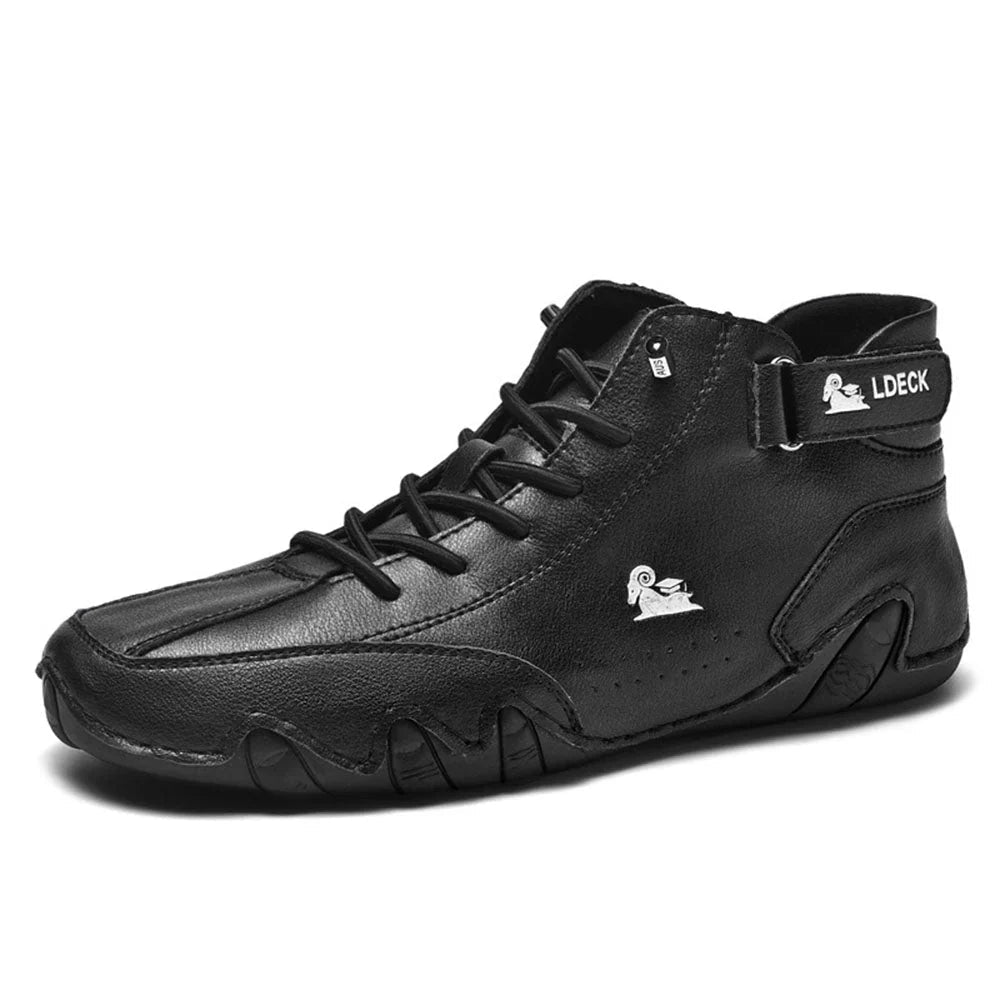 Averno Buty Skórzane Za Kostkę Casual - Trzewiki Sznurowane - Pootivo