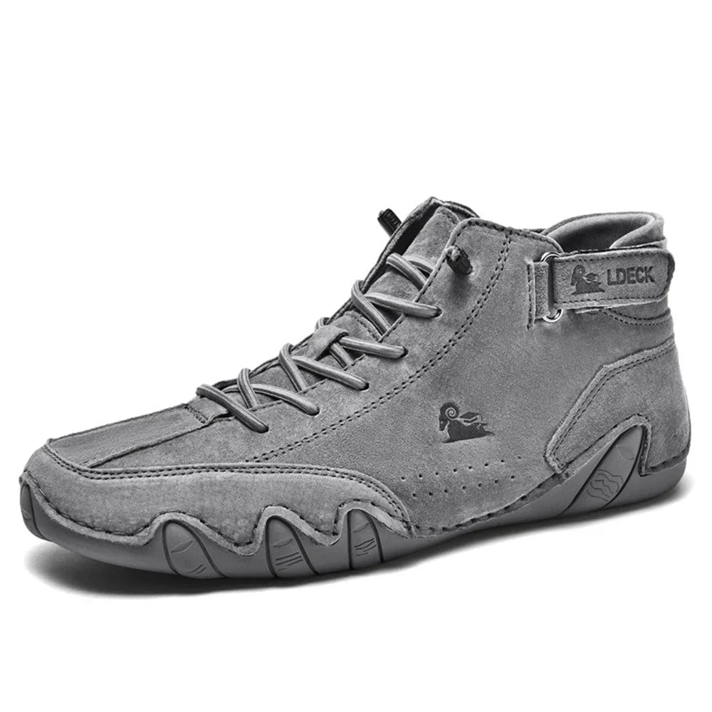 Averno Buty Skórzane Za Kostkę Casual - Trzewiki Sznurowane - Pootivo