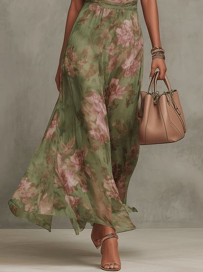 Azaria | Halter Zwiewna Sukienka Maxi Letnia - Pootivo