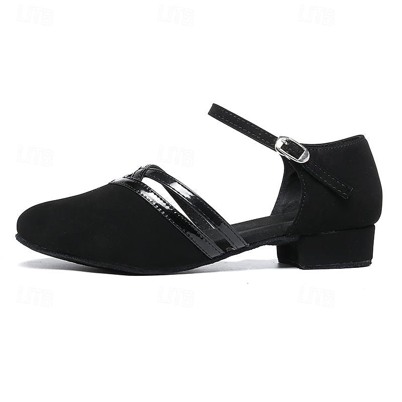 Blair | Zamszowe Taneczne Czółenka na Słupku - Pootivo