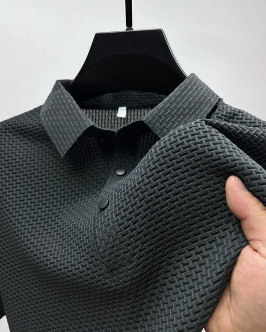 Blake Heren Poloshirt Met Wafelpatroon – Ademend en Licht, Geschikt Voor Golf en Tennis, Met Kraag - Pootivo