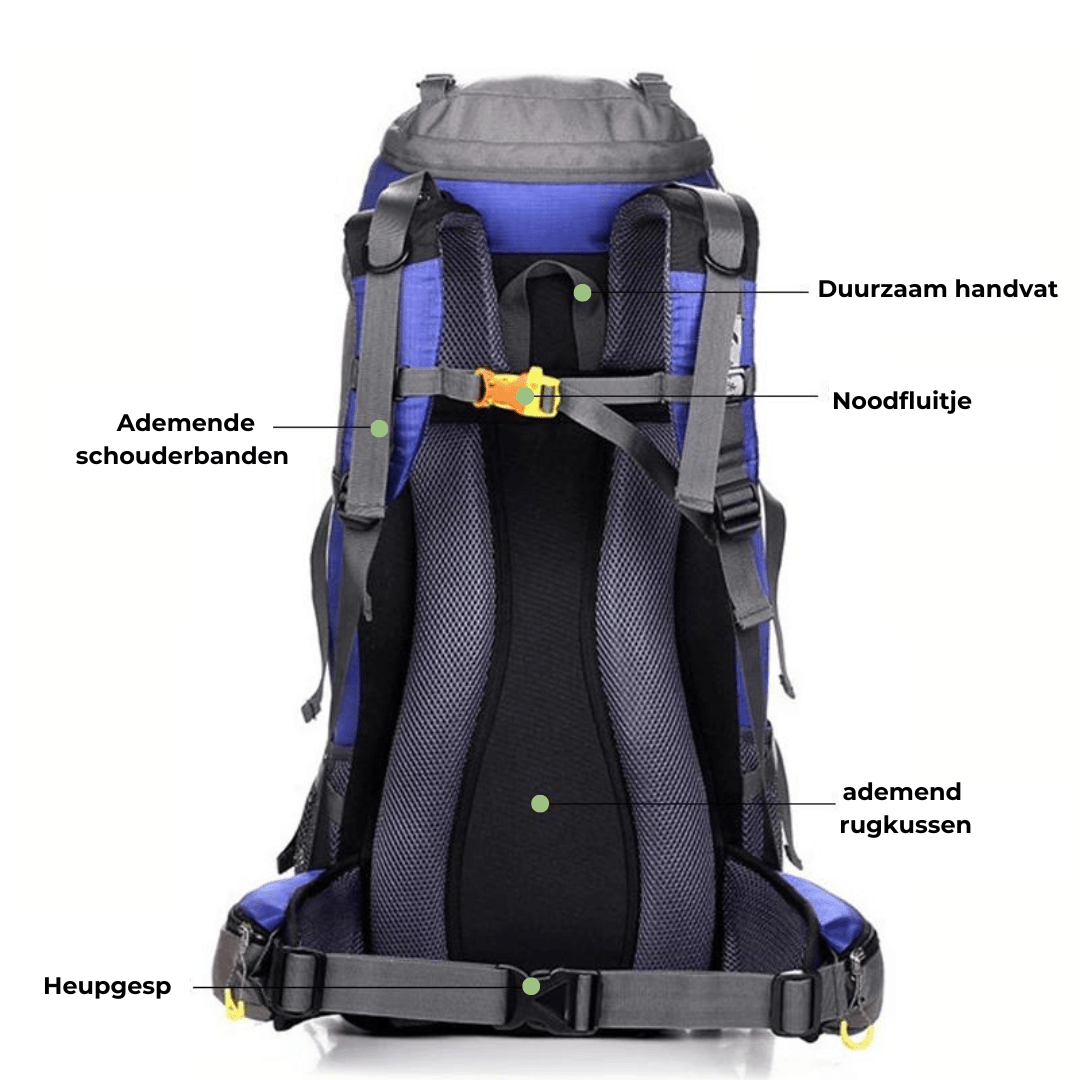 Bodhi | Wodoodporny Wielokomorowy Plecak Trekkingowy 50L - Pootivo