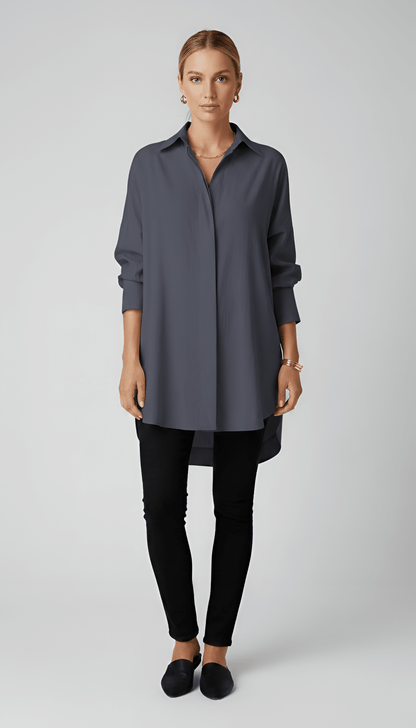 Chloe | Oversize Minimalistyczna Koszula Damska Długa - Pootivo