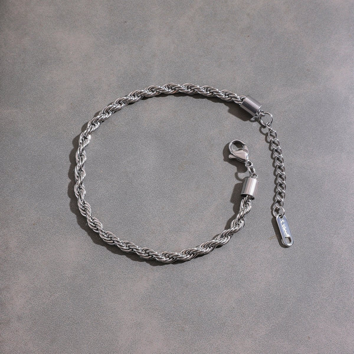 Cole | Srebrna Skręcana Bransoletka Rope - Pootivo