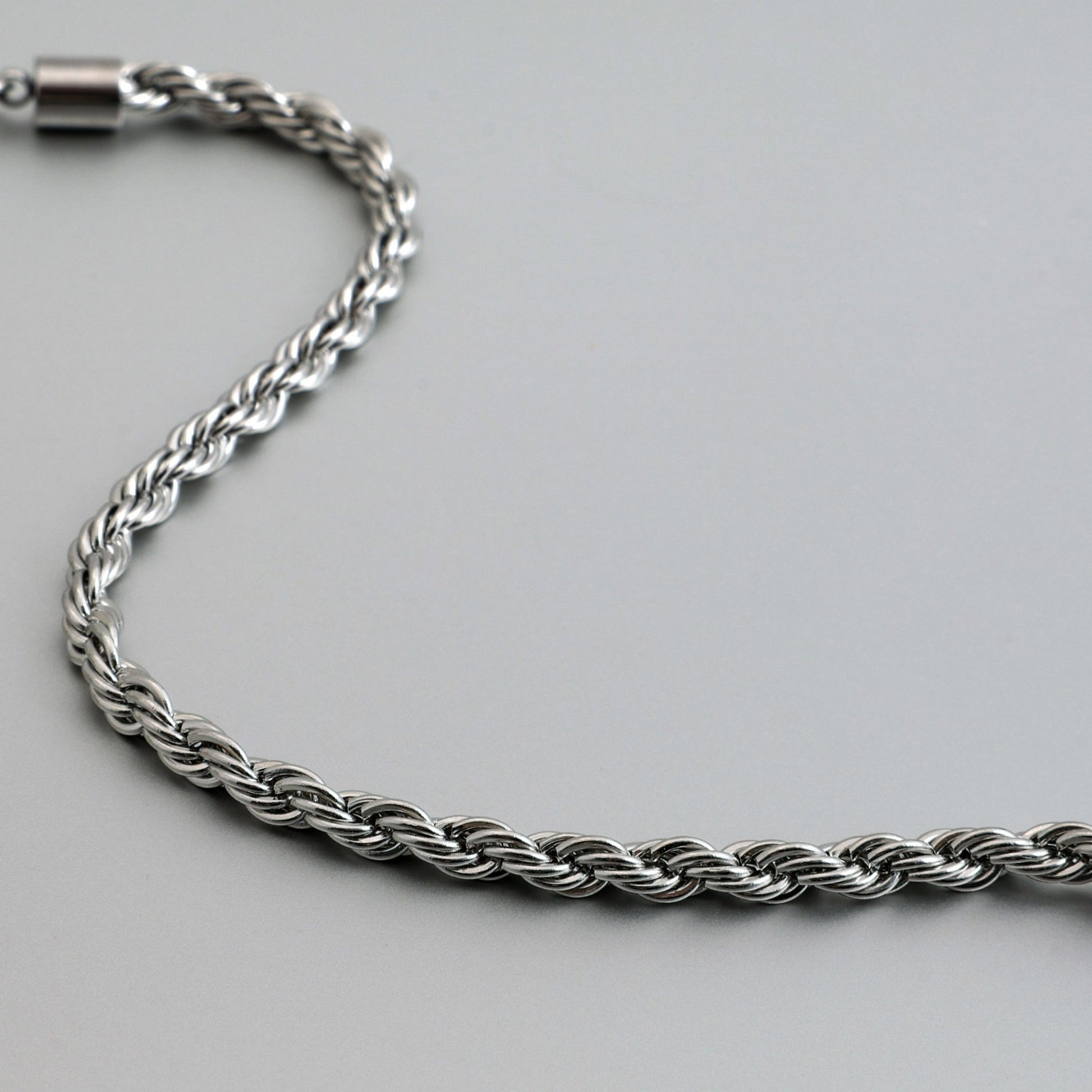 Cole | Srebrna Skręcana Bransoletka Rope - Pootivo