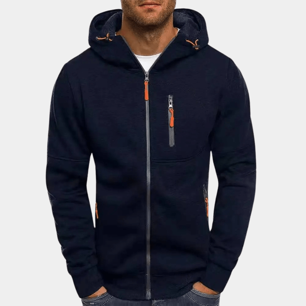 Dawson | Sportowa Rozpinana Bluza z Kapturem - Pootivo