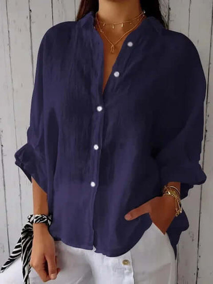 Delilah | Zwiewna Lniana Koszula Oversize Letnia - Pootivo