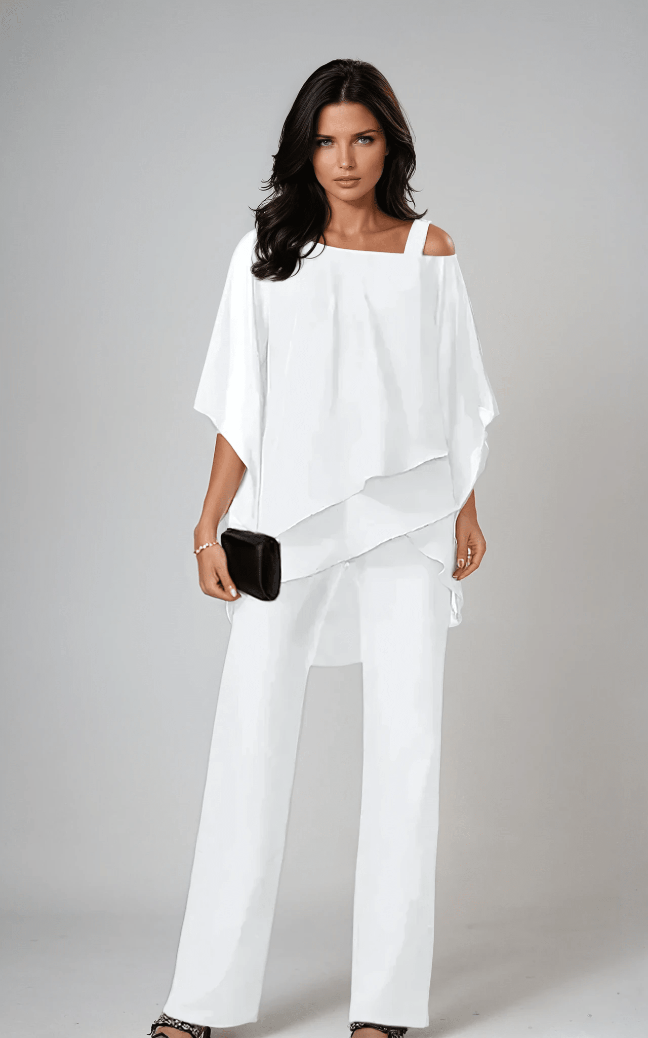 Elowen | Asymetryczna Zwiewna Bluzka Zestaw Letni - Pootivo