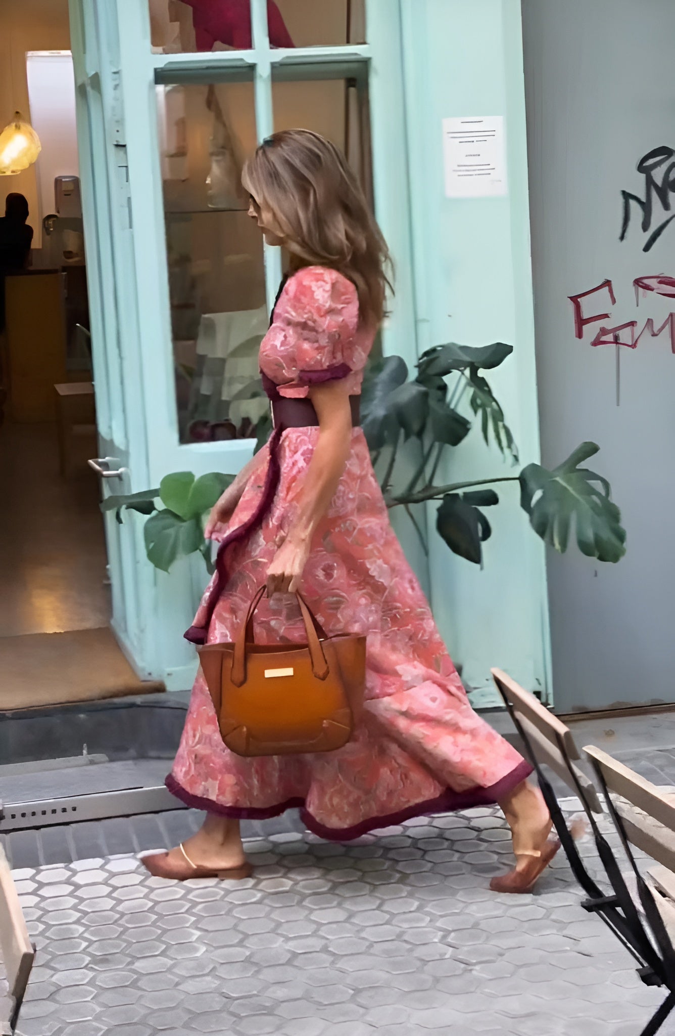 Floréa Sukienka Maxi W Kwiaty – Długa Sukienka Z Krótkim Rękawem - Pootivo