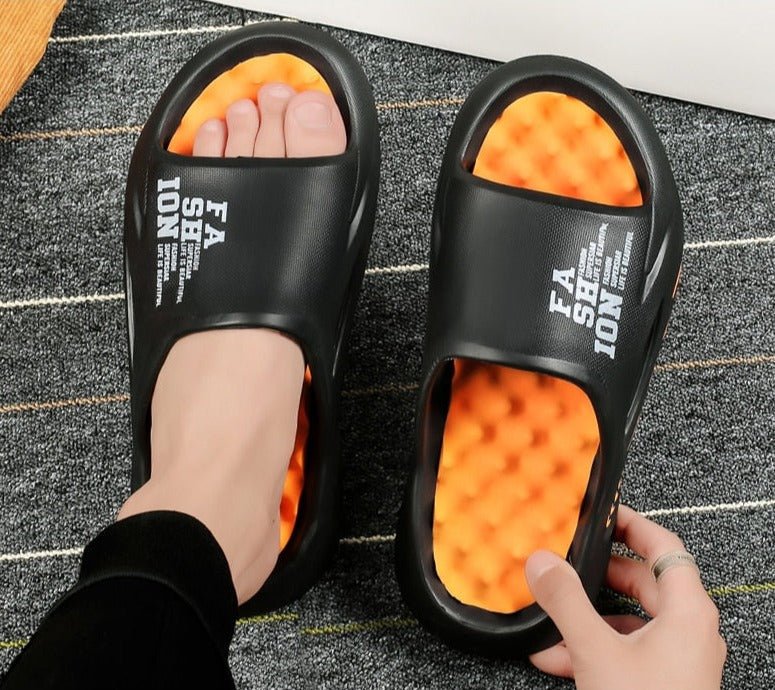 Fluxero Klapki z Masażem – Wygodne Kapcie Ortopedyczne Unisex do Domu i na Zewnątrz - Pootivo