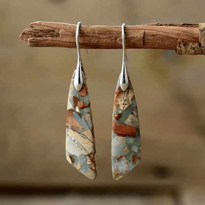 Josie | Surowe Boho Kolczyki z Naturalnego Kamienia - Pootivo