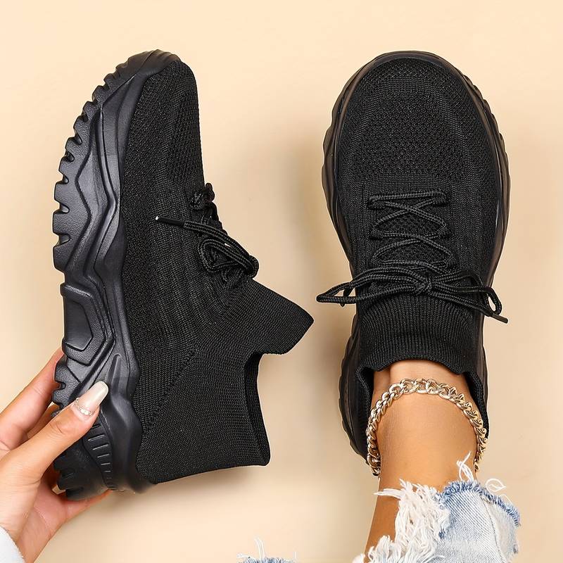 Kloriva Sneakersy Damskie na Platformie – Lekkie Buty Wsuwane z Oddychającą Cholewką i Wkładką - Pootivo