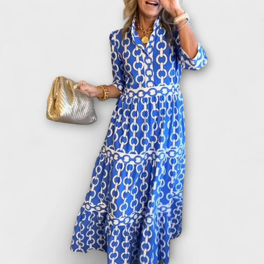 Loravelle Sukienka Midi Damska Wzorzysta - Pootivo