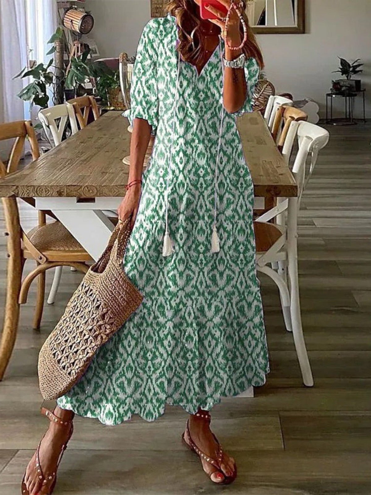 Lorienne Sukienka Boho Maxi – Długa Sukienka Letnia Damska - Pootivo