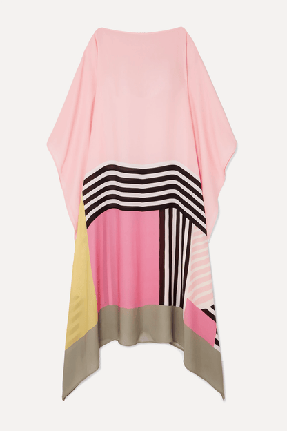 Maribel | Zwiewna Asymetryczna Sukienka Color Block Boho - Pootivo