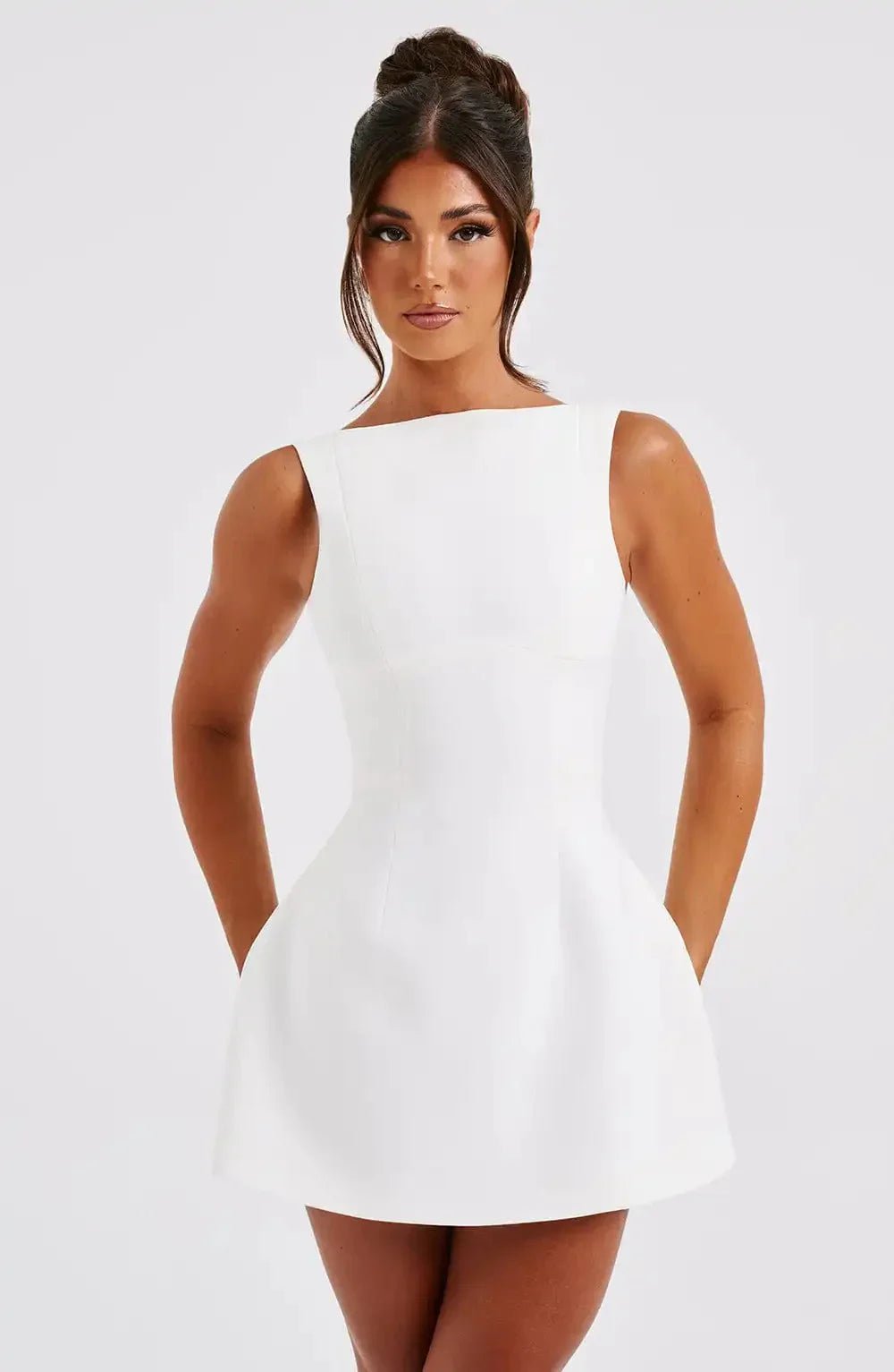 Marie Sukienka Damska Mini A - Line – Elegancka Bez Rękawów - Pootivo