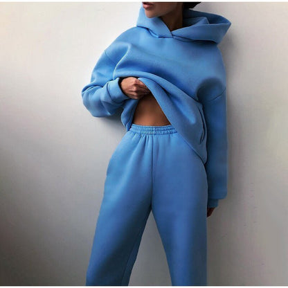 Maya Komplet Dresowy Damski Oversized – Bluza z Kapturem + Spodnie Dresowe - Pootivo