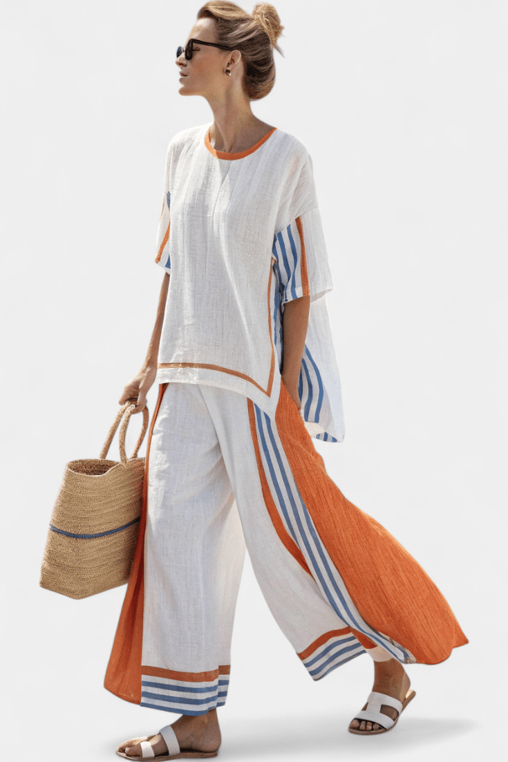 Mireya | Kolorowa Zwiewna Sukienka Maxi Boho Letnia - Pootivo