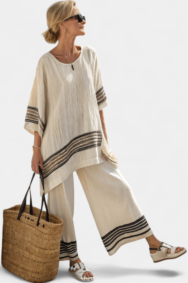 Mireya | Kolorowa Zwiewna Sukienka Maxi Boho Letnia - Pootivo