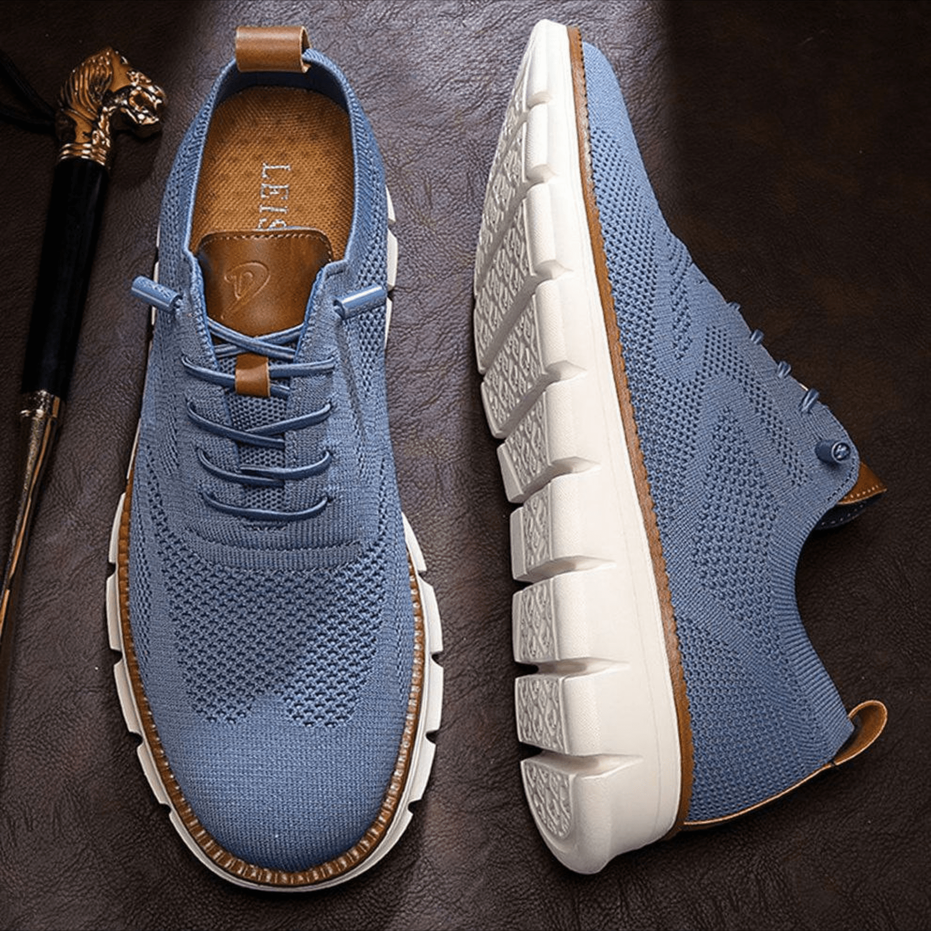 Nexaro – Sneakersy Męskie z Dzianiny | Lekkie Buty Sportowe Casual - Pootivo