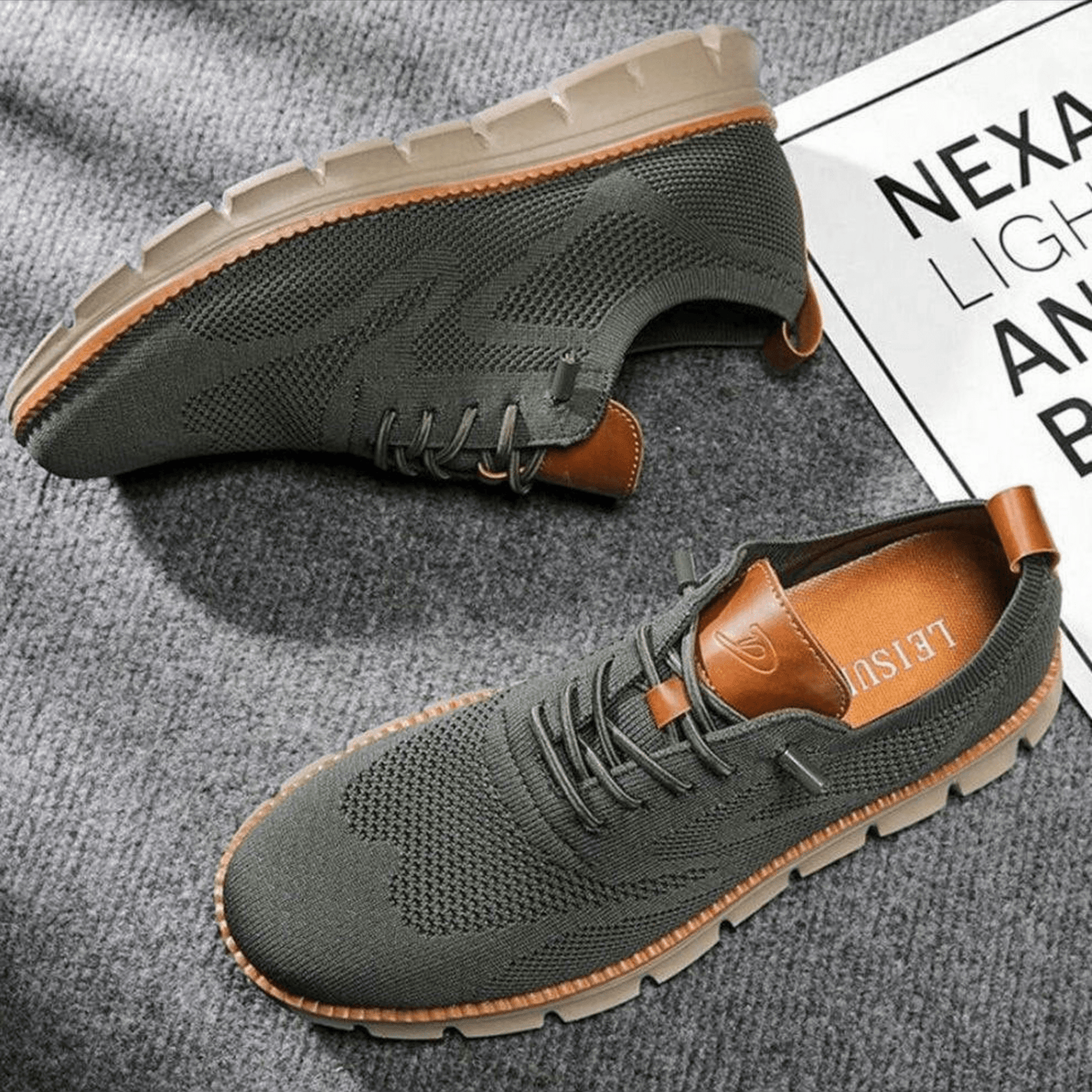 Nexaro – Sneakersy Męskie z Dzianiny | Lekkie Buty Sportowe Casual - Pootivo