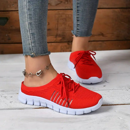 Nova | Oddychające Elastyczne Sneakersy Z Paskami Na Co Dzień - Pootivo