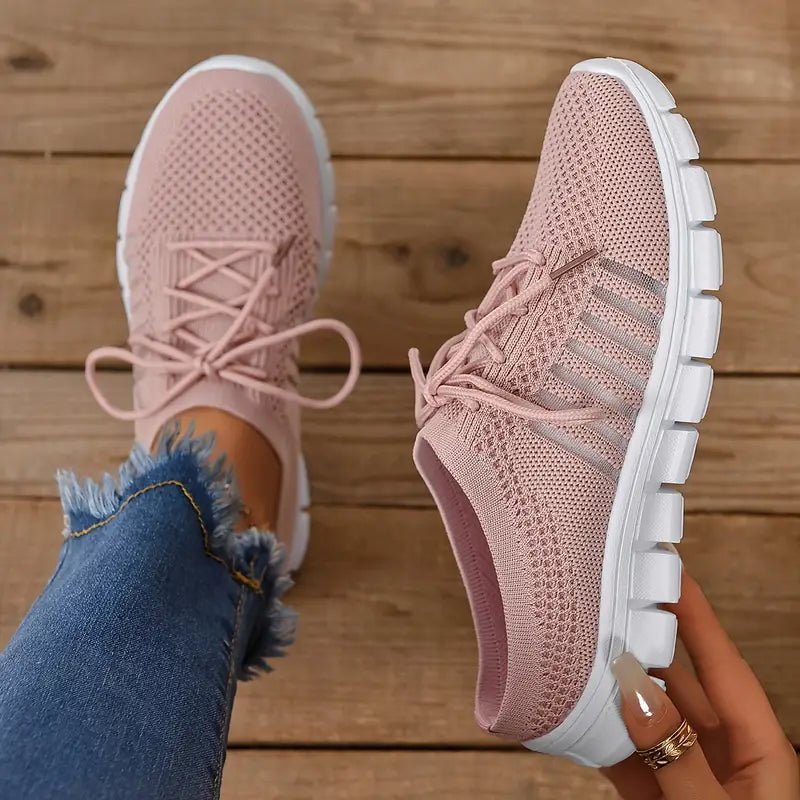 Nova | Oddychające Elastyczne Sneakersy Z Paskami Na Co Dzień - Pootivo