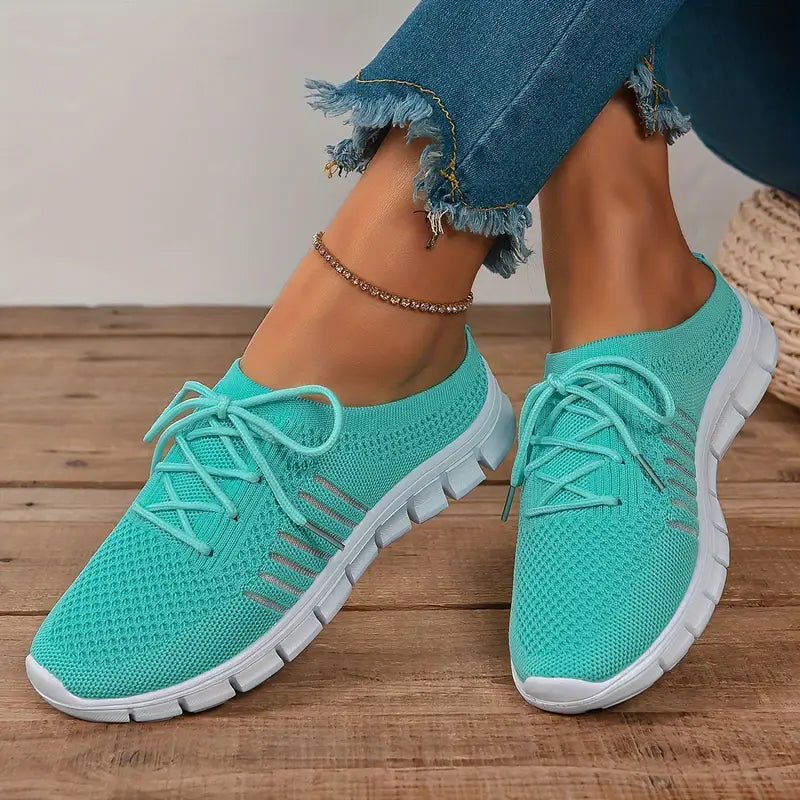 Nova | Oddychające Elastyczne Sneakersy Z Paskami Na Co Dzień - Pootivo