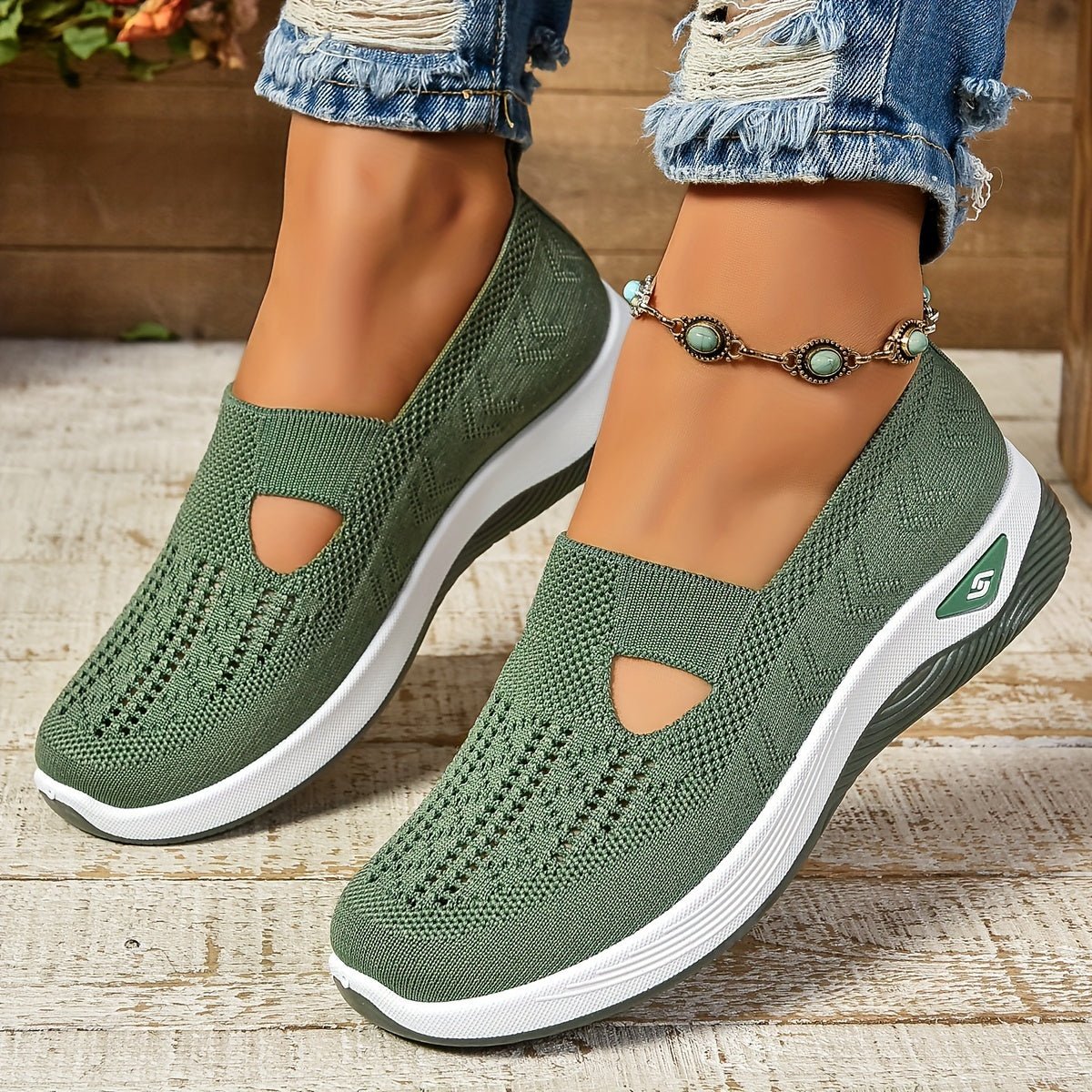 Nuvèa Buty Damskie Wsuwane z Amortyzacją – Wygodne Sneakersy Bez Sznurówek - Pootivo