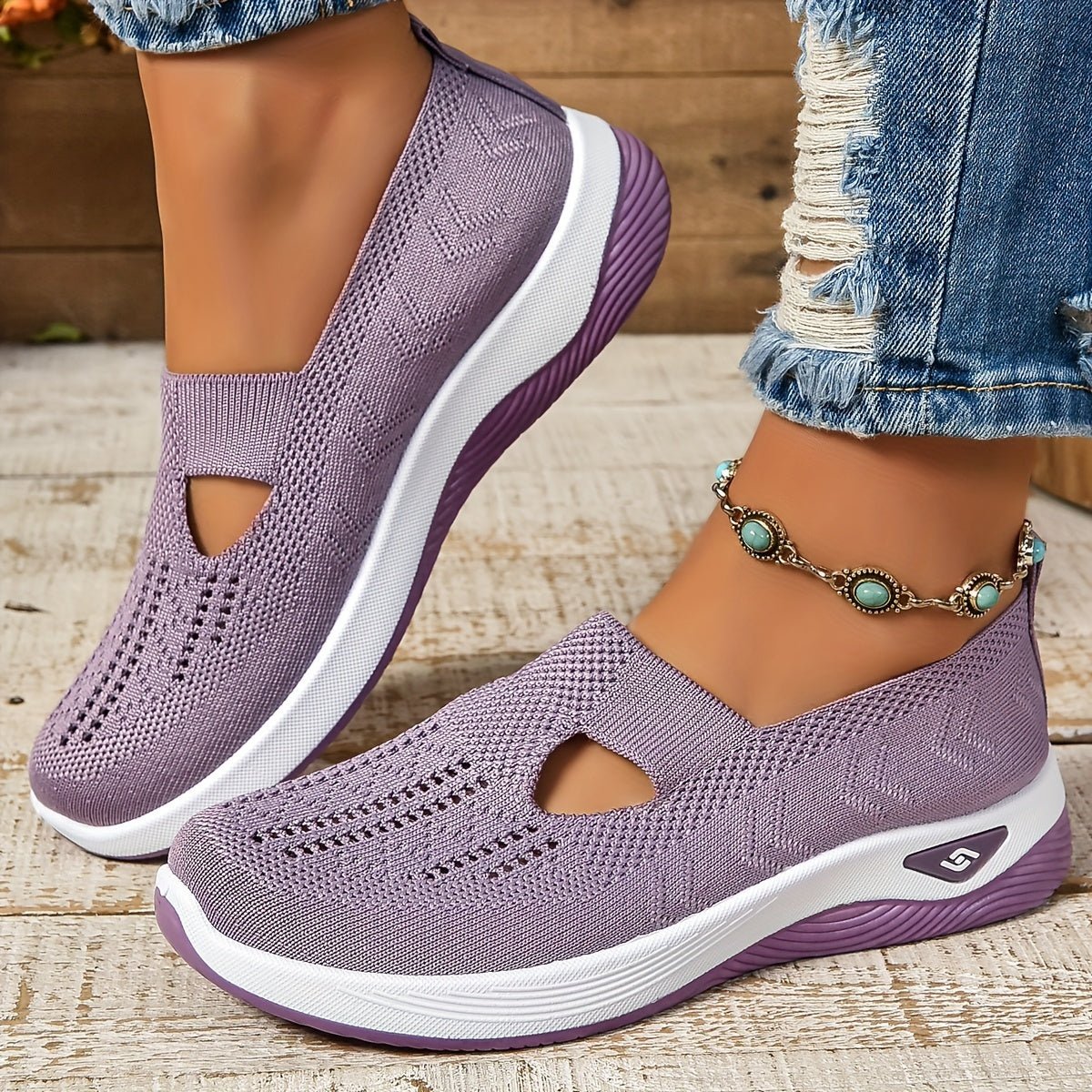 Nuvèa Buty Damskie Wsuwane z Amortyzacją – Wygodne Sneakersy Bez Sznurówek - Pootivo