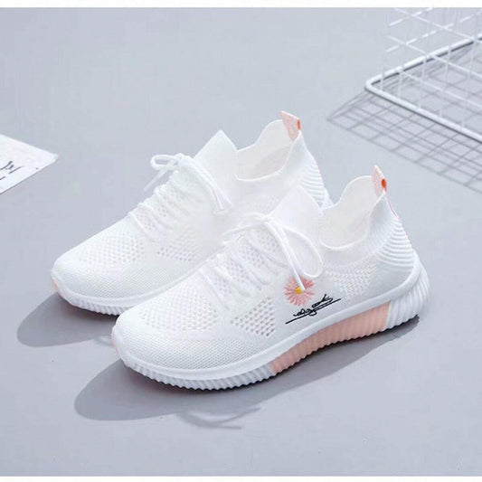 Rivèa Buty Sportowe Damskie Sneakersy z Haftem Lekkie Adidasy - Pootivo