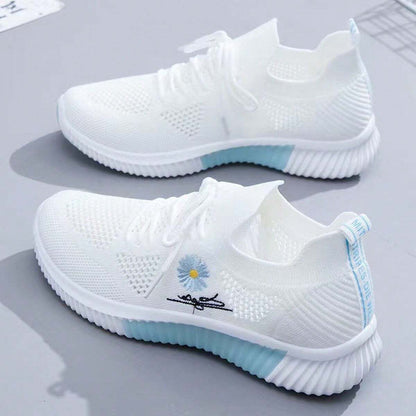 Rivèa Buty Sportowe Damskie Sneakersy z Haftem Lekkie Adidasy - Pootivo