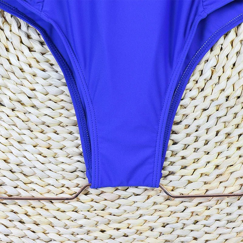 Selmira Monokini Damski Jednoczęściowy Strój Kąpielowy z Falbanką - Pootivo