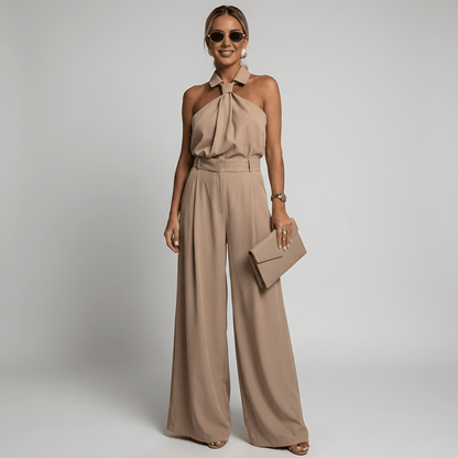 Sienna | Zwiewny Minimalistyczny Kombinezon Palazzo Letni - Pootivo