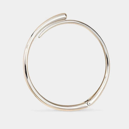 Simone | Sztywny Złoty Naszyjnik Choker - Pootivo