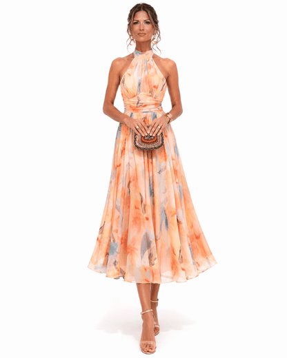 Velmira Sukienka Maxi Damska Halter Elegancka - Pootivo