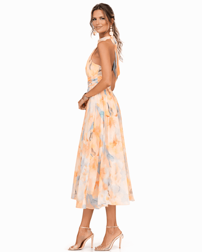 Velmira Sukienka Maxi Damska Halter Elegancka - Pootivo