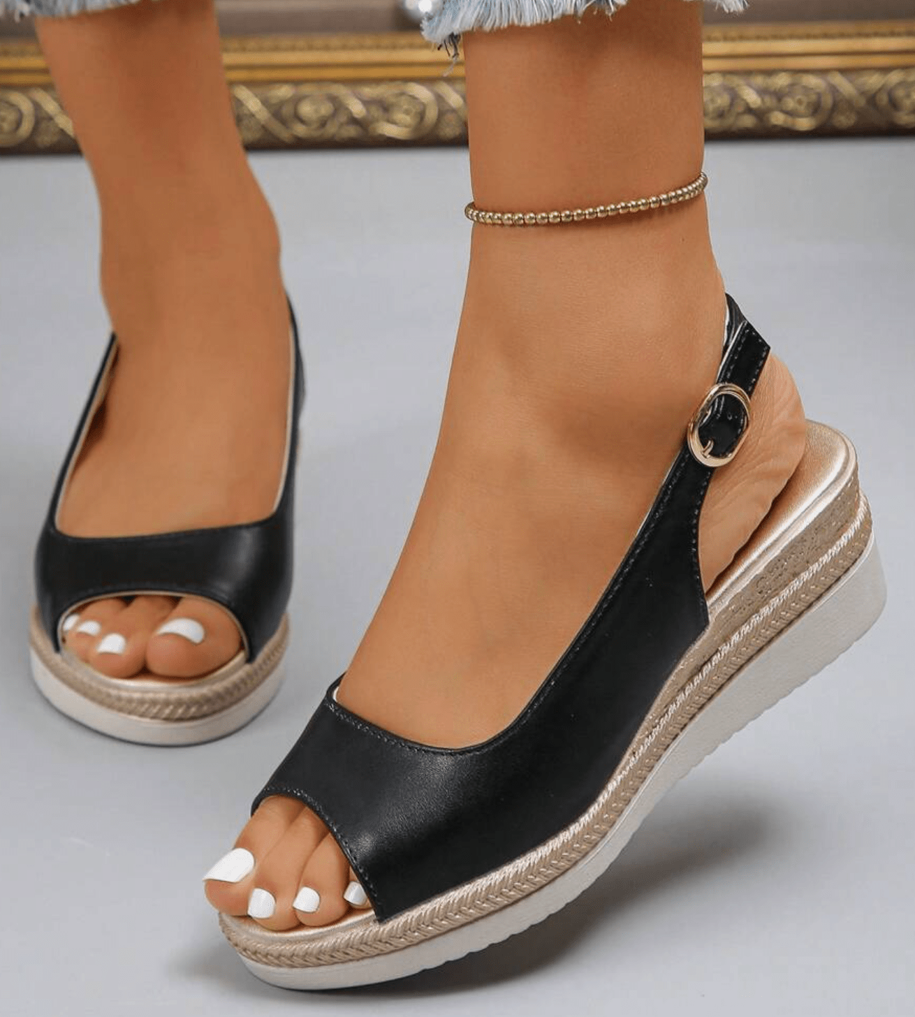 Velmora Sandały Damskie Na Koturnie Slingback – Sandały Letnie - Pootivo