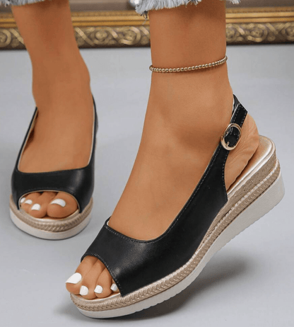 Velmora Sandały Damskie Na Koturnie Slingback – Sandały Letnie - Pootivo