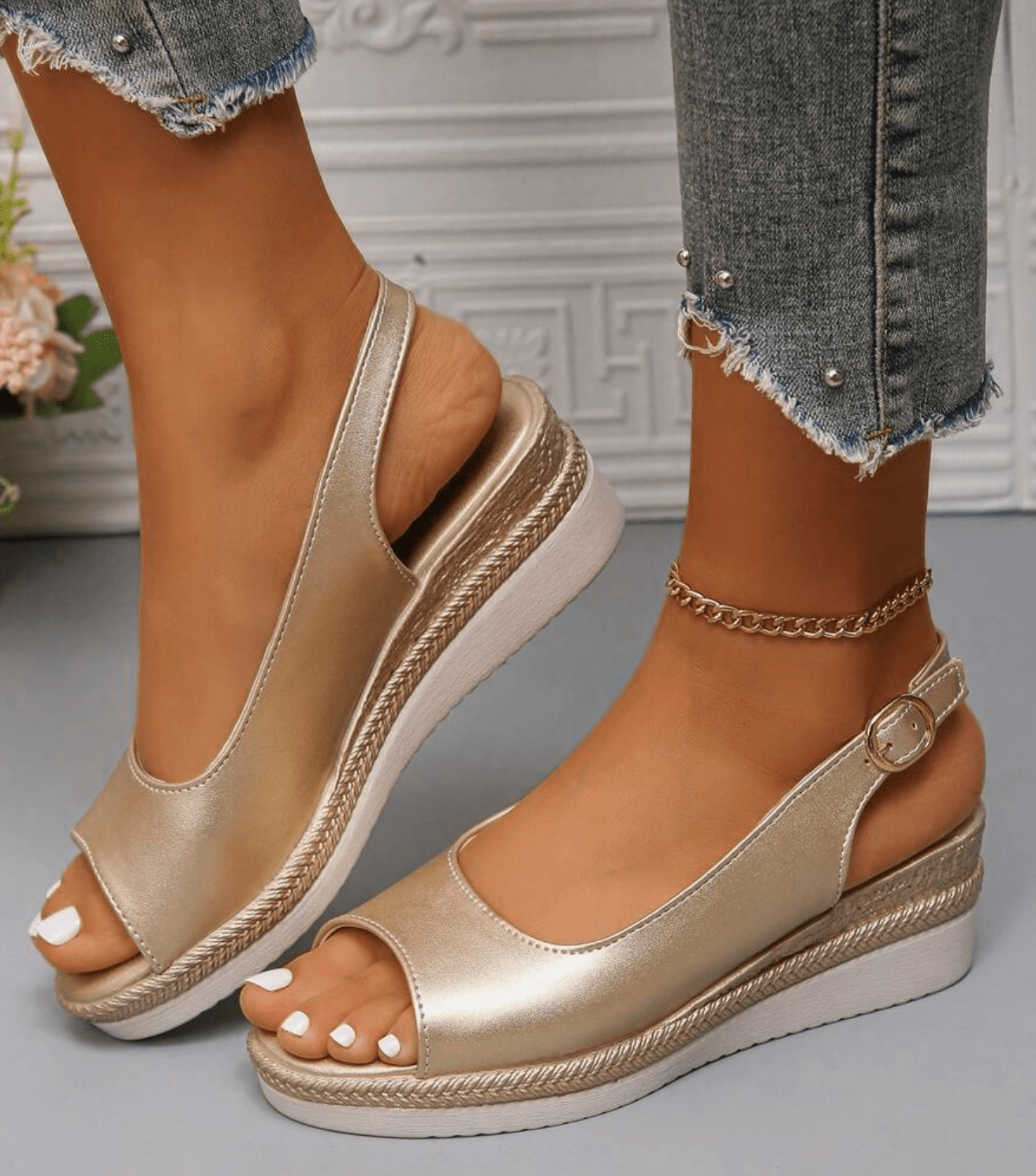 Velmora Sandały Damskie Na Koturnie Slingback – Sandały Letnie - Pootivo