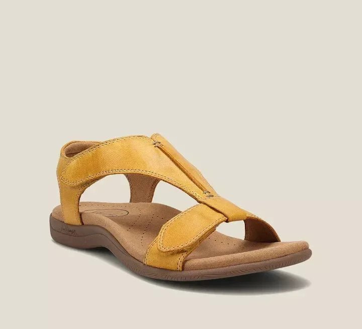 Zarèa Sandały Damskie Płaskie z Rzepami – Eleganckie Letnie Buty z Miękką Wkładką - Pootivo